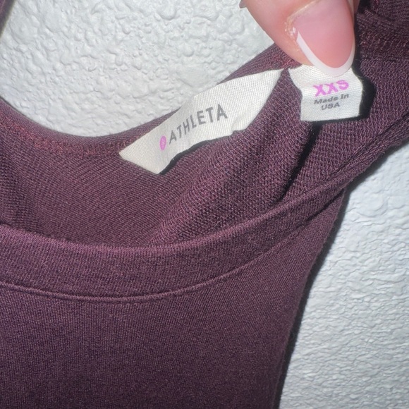 Athleta Maroon Relaxed Long Sleeve Tee - Picture 3 of 3